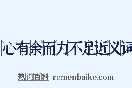 心有余而力不足近义词是什么意思的图片
